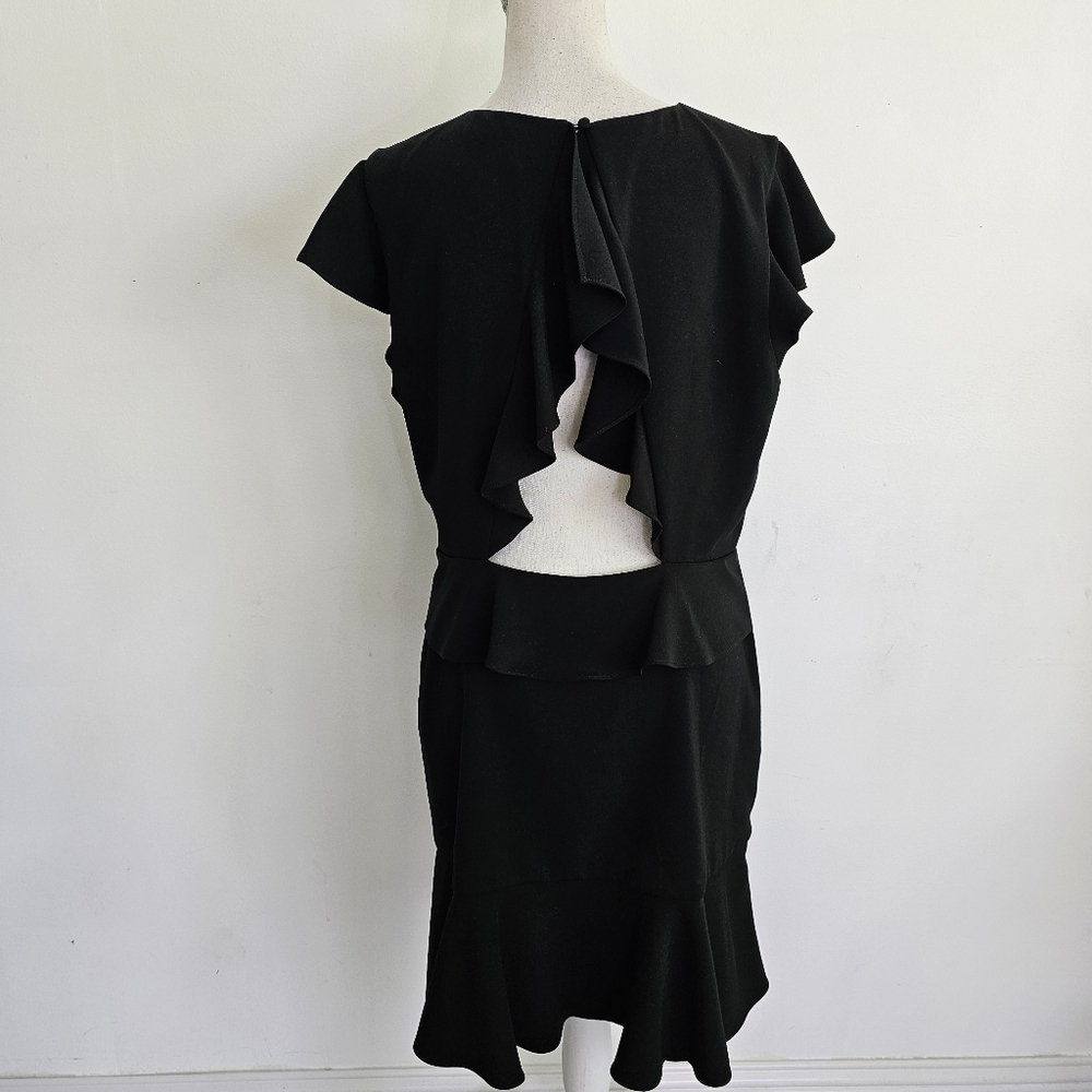 JAYGODFREY Black Ruffle Open Back Dress - Picture 8 of 11